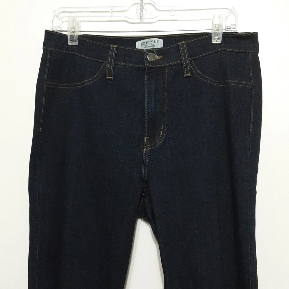Judy Blue High‎ Rise 13/31 Dark Wash Flare Leg Stretchy Denim Jean